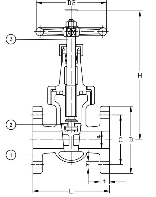 JIS F7368 Marine Bronze Gate Valve